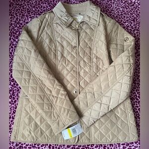 Michael Kors Jacket,Michael Kors Quilted Beige Puffer Jacket,Size M